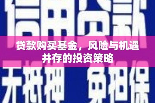 卓溪贷款购买基金，风险与机遇并存的投资策略