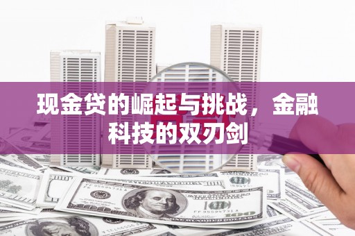 卓溪现金贷的崛起与挑战，金融科技的双刃剑