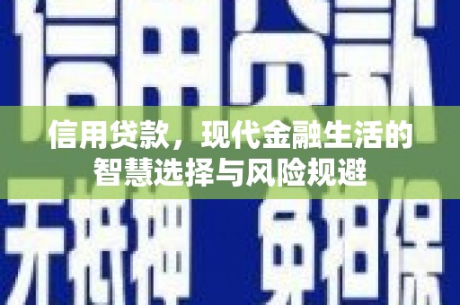 卓溪信用贷款，现代金融生活的智慧选择与风险规避