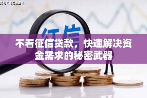 卓溪不看征信贷款，快速解决资金需求的秘密武器