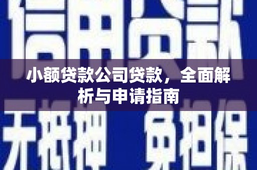 卓溪小额贷款公司贷款，全面解析与申请指南