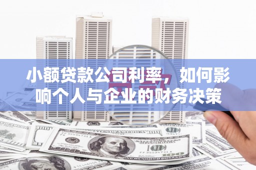 卓溪小额贷款公司利率，如何影响个人与企业的财务决策