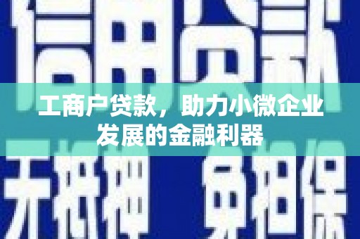 卓溪工商户贷款，助力小微企业发展的金融利器