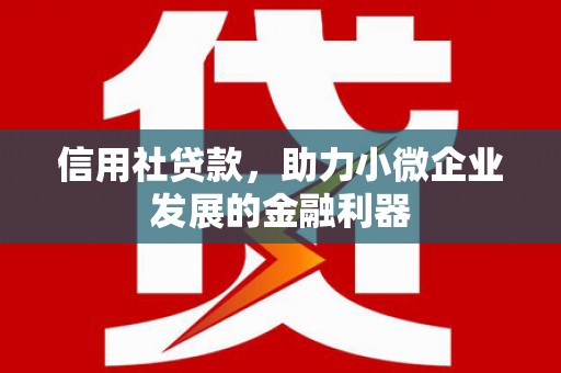 卓溪信用社贷款，助力小微企业发展的金融利器