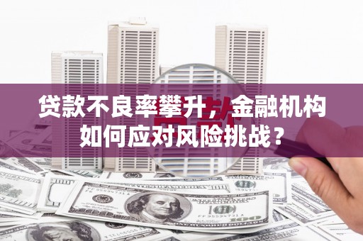 卓溪贷款不良率攀升，金融机构如何应对风险挑战？