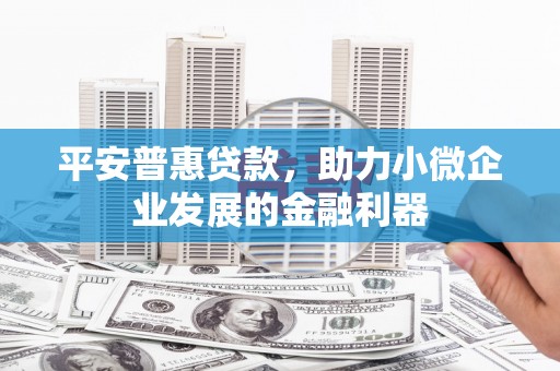 卓溪平安普惠贷款，助力小微企业发展的金融利器