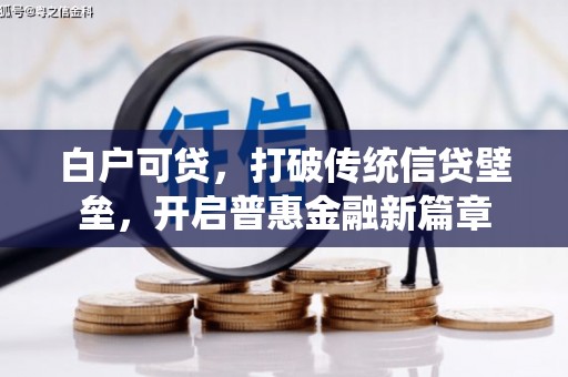 卓溪白户可贷，打破传统信贷壁垒，开启普惠金融新篇章