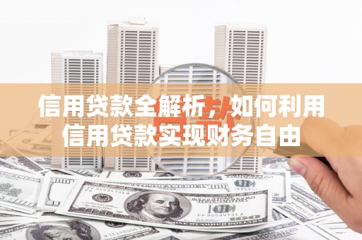 卓溪信用贷款全解析，如何利用信用贷款实现财务自由