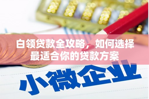 卓溪白领贷款全攻略，如何选择最适合你的贷款方案